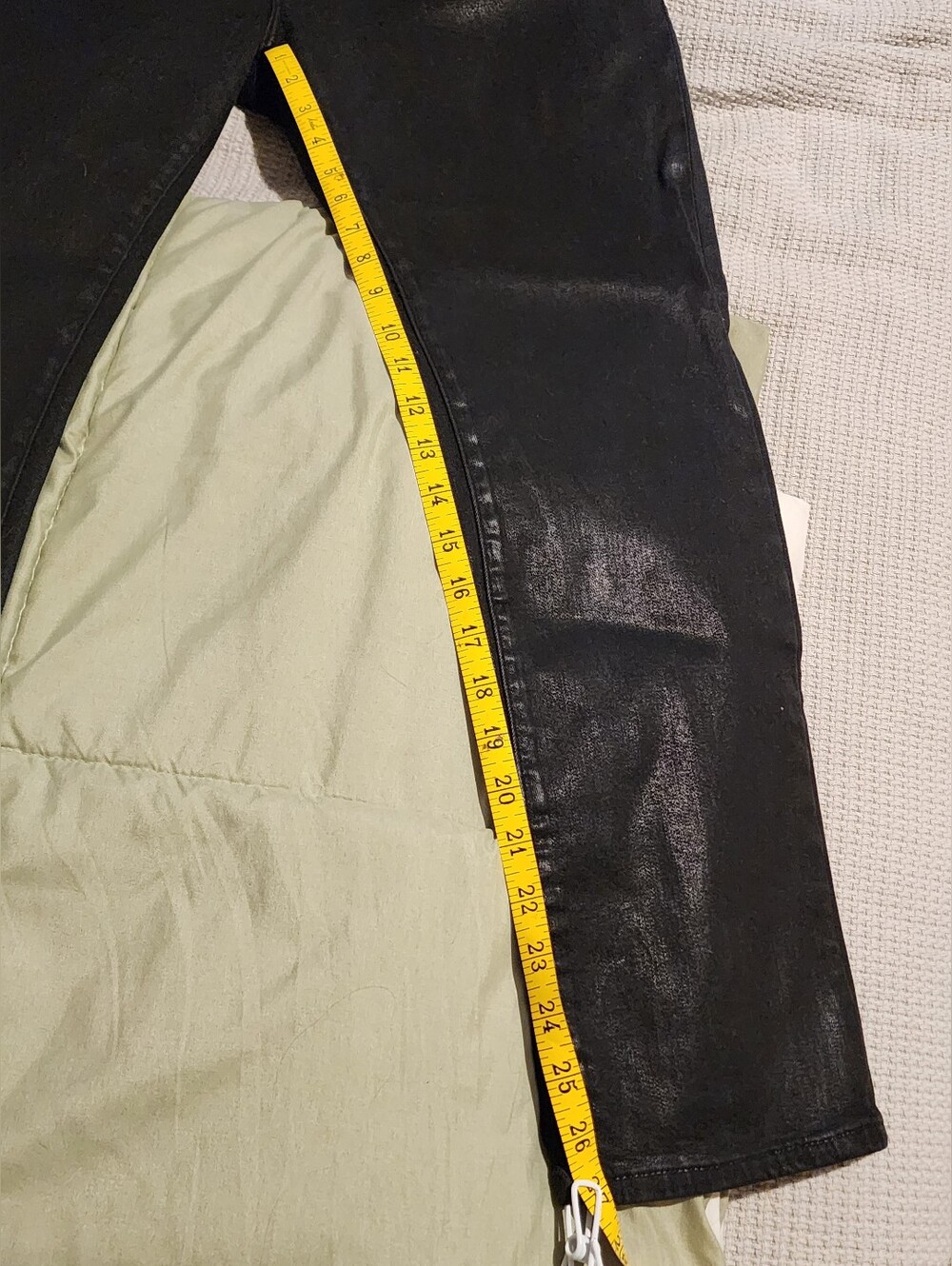 Size 14/32 Good American Black Metalic Jeans - Picture 4 of 8